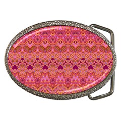 Boho Pink Pattern Belt Buckles by SpinnyChairDesigns