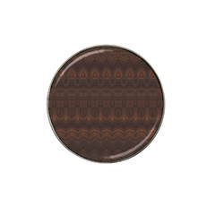 Boho Chocolate Brown Hat Clip Ball Marker (10 Pack) by SpinnyChairDesigns