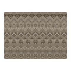 Boho Khaki  Double Sided Flano Blanket (mini)  by SpinnyChairDesigns