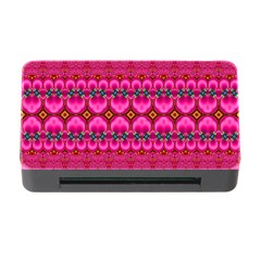 Boho Bright Pink Floral Memory Card Reader With Cf by SpinnyChairDesigns