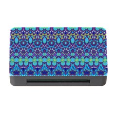 Boho Purple Blue Teal Floral Memory Card Reader With Cf by SpinnyChairDesigns