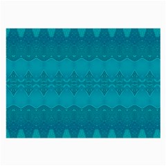 Boho Teal Pattern Large Glasses Cloth by SpinnyChairDesigns