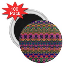 Boho Colorful Pattern 2 25  Magnets (100 Pack)  by SpinnyChairDesigns