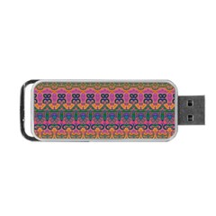 Boho Colorful Pattern Portable Usb Flash (two Sides) by SpinnyChairDesigns