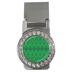 Boho Emerald Green Money Clips (cz)  by SpinnyChairDesigns