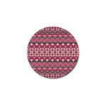 Boho Pink Grey  Golf Ball Marker (10 pack) Front