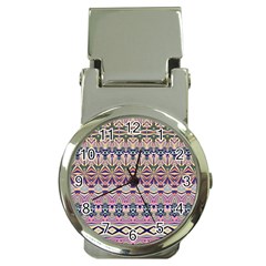 Colorful Boho Pattern Money Clip Watches by SpinnyChairDesigns