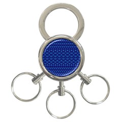 Cobalt Blue  3-ring Key Chain by SpinnyChairDesigns