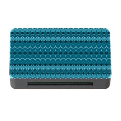 Boho Teal Pattern Memory Card Reader With Cf by SpinnyChairDesigns