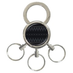 Boho Black And Silver 3-ring Key Chain by SpinnyChairDesigns