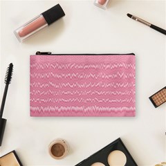 Boho Pink Stripes Cosmetic Bag (small) by SpinnyChairDesigns