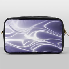 Violet Glowing Swirls Toiletries Bag (one Side) by SpinnyChairDesigns