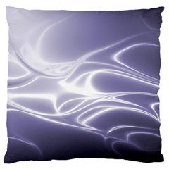 Violet Glowing Swirls Large Cushion Case (two Sides) by SpinnyChairDesigns