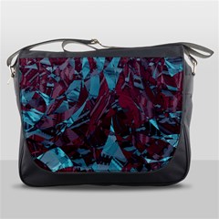Boho Teal Wine Mosaic Messenger Bag by SpinnyChairDesigns