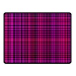 Fuchsia Madras Plaid Double Sided Fleece Blanket (Small)  45 x34  Blanket Front