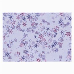 Pastel Purple Floral Pattern Large Glasses Cloth (2 Sides) by SpinnyChairDesigns