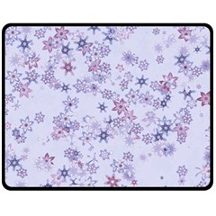 Pastel Purple Floral Pattern Fleece Blanket (medium)  by SpinnyChairDesigns