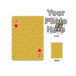 Saffron Yellow White Floral Pattern Playing Cards 54 Designs (Mini) Front - HeartJ