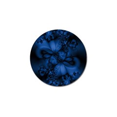 Dark Blue Abstract Pattern Golf Ball Marker by SpinnyChairDesigns