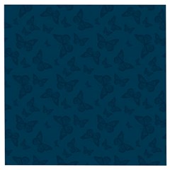 Indigo Dye Blue Butterfly Pattern Wooden Puzzle Square by SpinnyChairDesigns