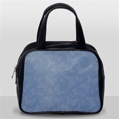 Faded Blue Butterfly Print Classic Handbag (one Side) by SpinnyChairDesigns