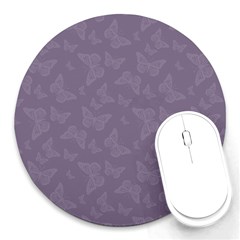 Grape Compote Butterfly Print Round Mousepads by SpinnyChairDesigns