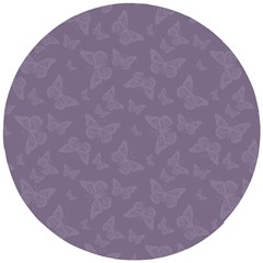 Grape Compote Butterfly Print Wooden Puzzle Round by SpinnyChairDesigns