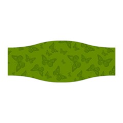 Avocado Green Butterfly Print Stretchable Headband by SpinnyChairDesigns