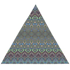 Boho Sweetheart Pattern Wooden Puzzle Triangle by SpinnyChairDesigns