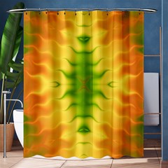 Lemon Lime Tie Dye Shower Curtain 60  X 72  (medium)  by SpinnyChairDesigns