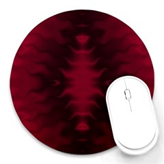 Black Red Tie Dye Pattern Round Mousepads by SpinnyChairDesigns