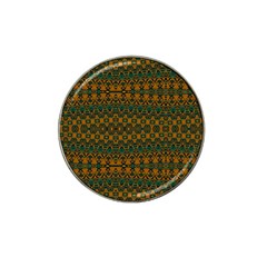 Boho Rustic Green Hat Clip Ball Marker (4 Pack) by SpinnyChairDesigns