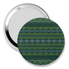 Boho Forest Green  3  Handbag Mirrors by SpinnyChairDesigns