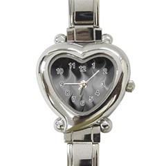 Abstract Black Grey Heart Italian Charm Watch by SpinnyChairDesigns