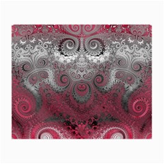 Black Pink Spirals And Swirls Small Glasses Cloth (2 Sides) by SpinnyChairDesigns