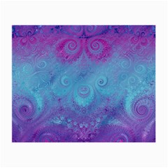 Purple Blue Swirls And Spirals Small Glasses Cloth by SpinnyChairDesigns