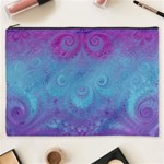 Purple Blue Swirls and Spirals Cosmetic Bag (XXXL) Front