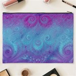 Purple Blue Swirls and Spirals Cosmetic Bag (XXXL) Back