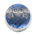 Blue Swirls and Spirals 4-Port USB Hub (One Side) Front