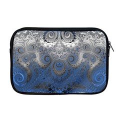 Blue Swirls And Spirals Apple Macbook Pro 17  Zipper Case by SpinnyChairDesigns