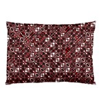 Abstract Red Black Checkered Pillow Case (Two Sides) Back