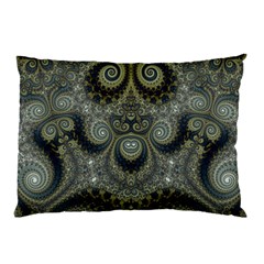 Rustic Silver And Gold Spirals Pillow Case (two Sides) by SpinnyChairDesigns