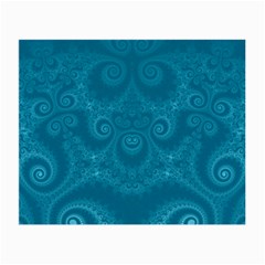 Cerulean Blue Spirals Small Glasses Cloth by SpinnyChairDesigns