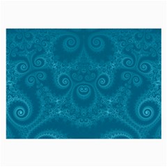 Cerulean Blue Spirals Large Glasses Cloth by SpinnyChairDesigns