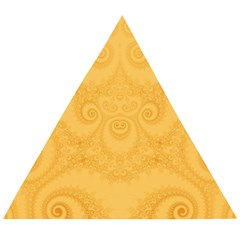 Golden Honey Swirls Wooden Puzzle Triangle by SpinnyChairDesigns