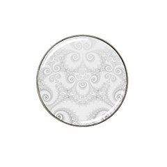 Wedding White Swirls Spirals Hat Clip Ball Marker (4 Pack) by SpinnyChairDesigns