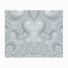 Ash Grey White Swirls Small Glasses Cloth by SpinnyChairDesigns