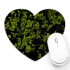 Nature Dark Camo Print Heart Mousepads by dflcprintsclothing