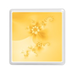 Saffron Yellow Floral Print Memory Card Reader (square) by SpinnyChairDesigns