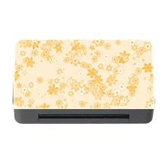 Yellow Flowers Floral Print Memory Card Reader With Cf by SpinnyChairDesigns